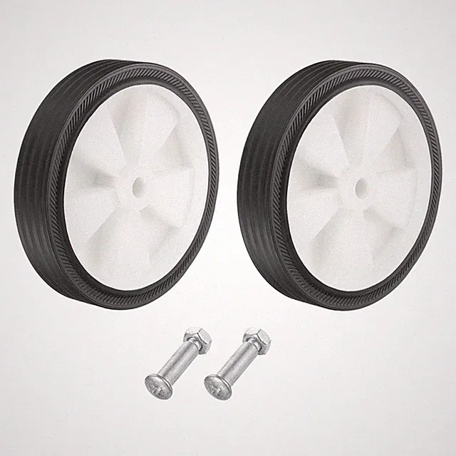 6 Inches Air Compressor Wheels for Most Air Compressors With 0.5" Dia 2PCS,White