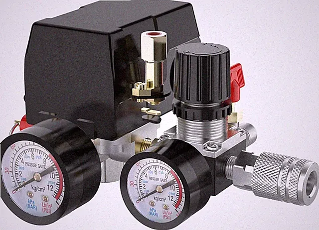 Air Compressor Pressure Switch Control Valve, cnaodun 90-120 PSI Air Compressor