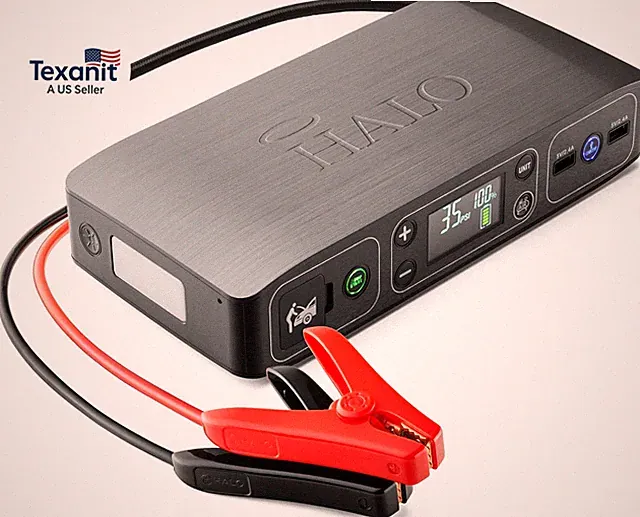 Bolt Air 58830 Portable Car Battery Jump Starter | 100 PSI Air Compressor, 58.8W