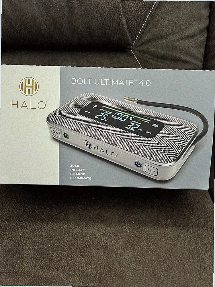 HALO Bolt Air+ 1750 Portable Car Battery Jump Starter | 130 PSI Air Compressor