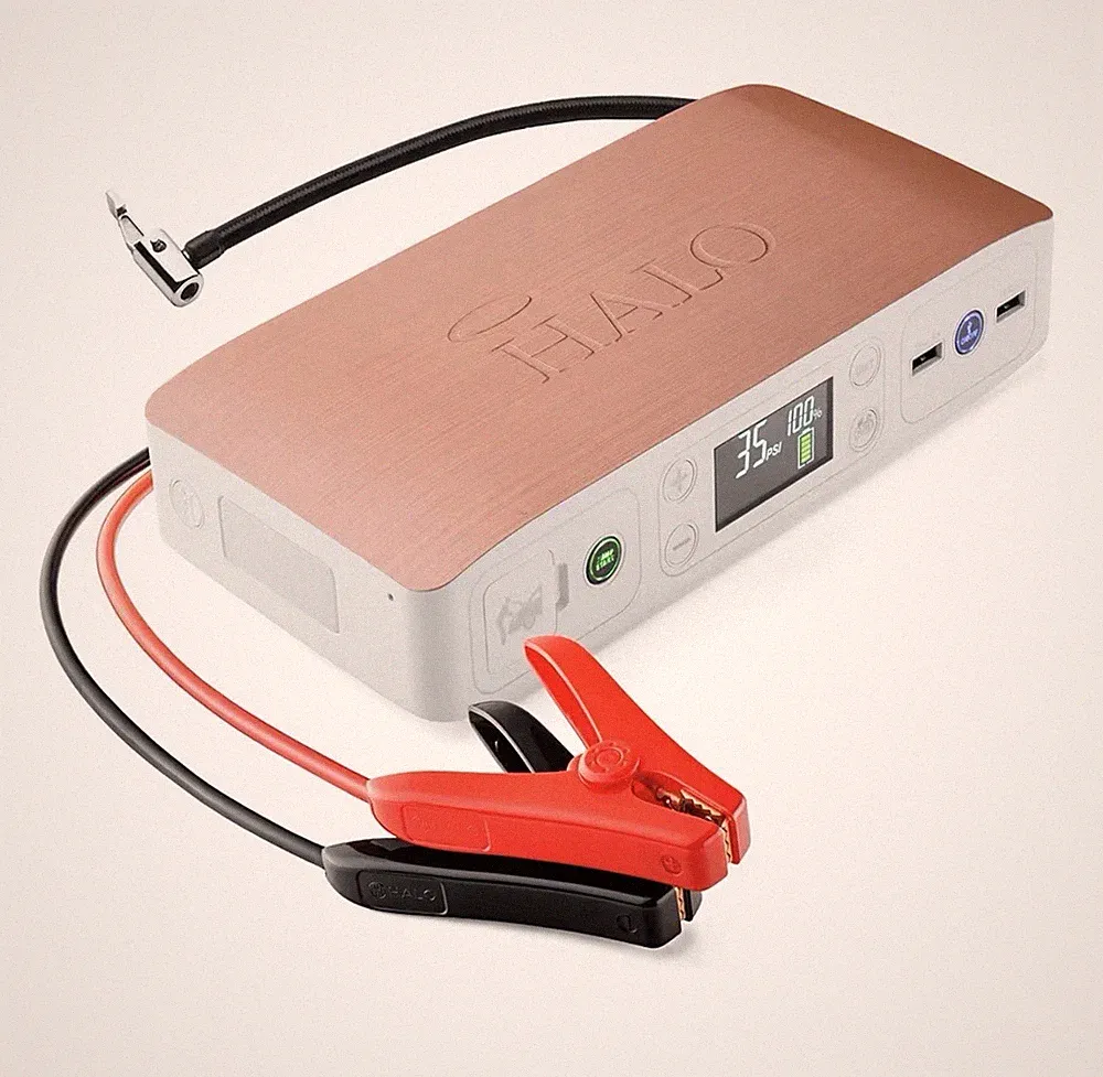 HALO Bolt Air 58830 Portable Car Battery Jumper 100 PSI Air Compressor ROSE GOLD