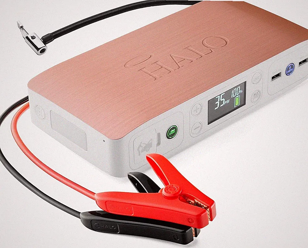 HALO Bolt Air Jump Starter Air Compressor Power Bank Rose Gold