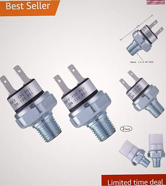 High-Performance Pressure Switch for Air Compressors - 100,000 Cycles Longevity