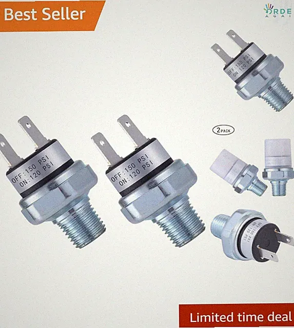 Pressure Switch 120-150 PSI Air Compressor NPT 1/4" High-Flow Auto Control