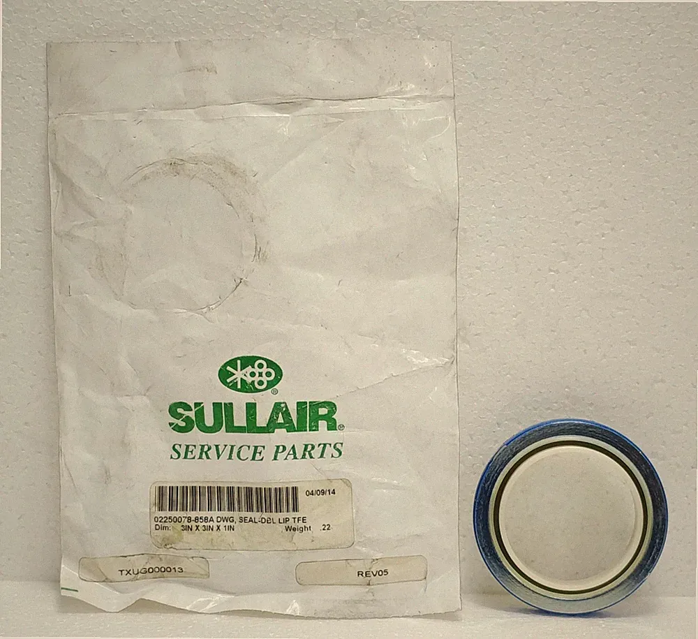 SULLAIR 02250078-858A SEAL DBL LIP TFE ROTARY SCREW COMPRESSOR SHAFT NEW SURPLUS