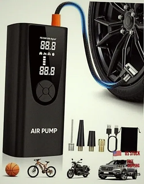 Upgrade Tire Inflator Portable Air Compressor-180PSI Air Pump for Car Tires